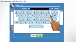 Using keypad enter in the code P884T
 