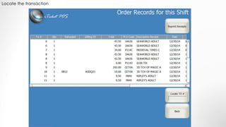 Locate the transaction
 