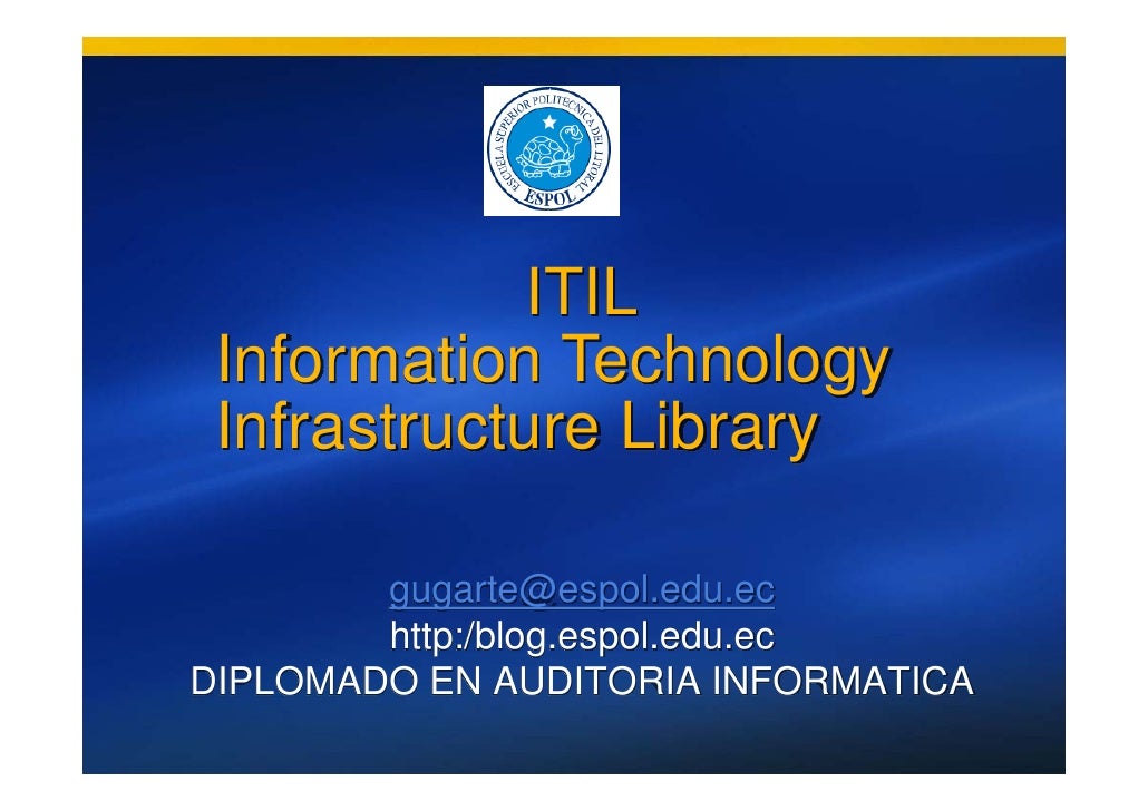 information technology infrastructure library
