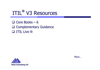 ITIL V3 Highlights
