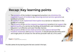 Module
5
ITIL
4
Management
practices
This slide outlines the key learning points that were covered in this topic.
340
 