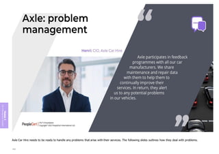 Module
5
ITIL
4
Management
practices
Axle Car Hire needs to be ready to handle any problems that arise with their services. The following slides outlines how they deal with problems.
355
 