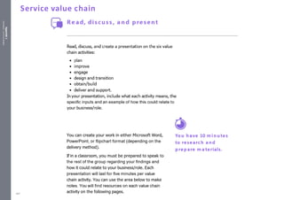 Appendix
1
Handouts
/
Activity
sheets
Service value chain
457
 