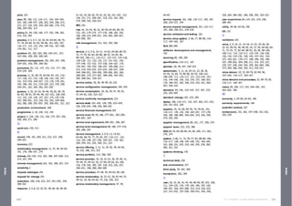 Index
Index
pilot, 103
plan, 99, 106, 112, 116–117, 154, 164–165,
167, 180, 196–197, 200, 202, 204, 206, 214,
223, 227, 235, 244, 259, 265–266, 270, 274,
286, 294–295, 313
policy,81, 94, 128, 140, 177, 192, 196, 202,
214, 233, 295
practice, 2–3, 5–7, 10, 26, 44, 64–65, 69, 75,
77, 79, 83–84, 91–92, 94–96, 101–103, 107,
116–117, 131, 133, 145, 149–152, 167–168,
170–301, 311, 317
problem, 83, 182, 204, 206, 220–221, 227,
247–256, 259, 294, 300–301
problem management, 182, 204, 247, 249,
254–255, 259, 294, 300–301
procedure, 83, 131, 147, 151, 172, 177, 196,
233–234, 264
process, 11, 32, 69–70, 83–84, 94, 101, 116–
117, 128, 131, 133, 136, 140, 142, 145, 147–
151, 153–154, 164–167, 172, 176, 178, 181,
183, 188, 192, 212, 219–220, 223, 234, 238,
240–241, 261, 264, 282, 291–293
product, 2, 25, 32–33, 45–46, 59, 65, 69, 79,
82–83, 90–91, 93–94, 99, 101–103, 106–109,
117, 125, 135, 139, 147, 167, 174, 176–178,
197, 200–201, 223, 226, 252, 255, 259–260,
262, 286, 289, 292–293, 295, 300–301, 321, 323
production environment, 208
programme, 2, 10, 128, 132, 145
project, 2, 126, 128, 131, 150, 174, 207, 250,
260, 269, 271, 284
Q
quick win, 150, 313
R
record, 149, 181, 204, 221, 223, 227, 248,
250–251
recovery, 223
relationship management, 11, 47, 49, 64–65,
101, 176, 196–197, 279
release,102–103, 153, 183, 188, 207–209, 212,
214, 227, 244
release management,102, 183, 188, 207, 214
reliability,2
request catalogue,241
request for change,291
resolution, 185, 218, 223, 237, 251–255, 259,
300–301
resource, 3, 5–6, 23, 32–33, 36–38, 46, 48–49,
431
ITIL®
4 Foundation | Copyright©
PeopleCert InternationalLtd.
51–52, 55, 58, 65, 79, 81, 92, 95, 101–102, 132,
146, 151, 171, 206–207, 219, 232, 242, 269,
274, 294, 316, 320–323
RFC, 291
risk, 16, 33–34, 46, 52, 56–59, 64–65, 80, 95,
131, 141, 174–175, 177–178, 180, 182, 192,
196, 199, 223, 249–251, 255, 260, 266–267,
289–290, 301
risk management, 131, 192, 255, 266
S
service, 2–3, 5–6, 10–12, 14–62, 64–66, 68–70,
75, 77–79, 82–83, 85–86, 88–91, 93–94, 96,
98–103, 106–111, 116–117, 122–123, 125–126,
128–129, 131, 133, 135, 137, 141–142, 145,
147–149, 151–152, 157–158, 164–167, 174,
176–187, 192–193, 196–197, 199–208, 211–
212, 214, 218–219, 223–224, 226–227, 230–
244, 248–251, 254–256, 259–260, 262, 264,
268–269, 274, 277–287, 289–290, 292–293,
295, 300–301, 320–323
service action, 36, 38, 48–49, 65, 232
service configuration management, 184, 203
service consumption, 26, 36, 44, 47, 49, 55,
57, 64–65, 320, 322–323
service continuity management, 223
service desk, 101–102, 128, 185, 223–224,
226, 236–244, 248, 250, 300–301
service financial management, 202
service level,48, 59, 186, 277–281, 283–284,
286–287, 293
service level agreement,280–281, 284, 287
service level management,48, 186, 277–279,
283, 286, 293
service management, 3, 5–6, 12, 14–62,
64–66, 68–70, 77, 79, 83, 107, 116–117, 122,
133, 145, 148, 157–158, 164–167, 178, 182,
204, 249, 251, 255, 269, 321, 323
service offering, 3, 12, 31, 35–36, 49, 64–65,
79, 102, 286, 321, 323
service portfolio, 214, 286, 295
service provider, 16, 18, 22–23, 28, 35–36, 41,
43–44, 47, 49–53, 55, 57–58, 64–65, 83, 100,
126, 179, 183, 185, 197, 218, 223, 226, 237,
240–241, 248, 280, 284–285
service provision, 47–48, 55, 64–65, 89, 166
service relationship, 18, 22–23, 28, 42–44, 47,
49–52, 55, 58, 64–65, 75, 126, 320, 322
service relationship management, 47, 49,
64–65
service request, 101, 108, 116–117, 185, 187,
208, 230–237, 244
service request management, 101, 116–117,
187, 208, 230–231, 234–235
service validation and testing, 102
service value system, 3, 66, 77, 88–89, 116–
117, 164–165, 167
SLA, 280–285
software development and management,
102
sourcing, 80, 198, 200
specification, 110–111, 167
sponsor, 26, 44, 197, 320–323
stakeholder, 3, 12, 16, 20–22, 25, 28, 30,
42–43, 53, 69, 75, 89–90, 92–93, 100–101,
108–109, 111, 116–117, 121, 123–124, 141–
142, 144–146, 150, 152, 154, 157, 166–167,
176, 196–197, 202, 204, 223, 225, 241, 264,
267, 320, 322
standard, 83, 146, 153–154, 157, 187, 233,
235, 293–294
standard change,187, 233, 294
status, 106, 116–117, 132, 167, 202, 227, 233,
235, 251–253, 259
supplier, 25, 32, 60, 69–70, 75, 79–81, 101,
116–117, 135, 142, 145, 164–167, 177–178,
184, 196, 198–200, 203–204, 223, 226, 250,
279, 292, 295
supplier management, 80, 101, 177, 200, 279
support team, 223, 232, 286
SVS,69–70, 83, 89–90, 93, 96, 100, 117, 262,
270, 274
system, 3, 66, 71, 73, 76–77, 83, 88–89, 100,
116–117, 128, 140, 145–146, 151, 164–165,
167, 206, 221, 225, 233, 242, 255, 278, 282,
285, 321, 323
systems thinking, 145
T
technical debt, 238
test environment, 227
third party, 79, 183, 200
transaction, 282, 284
U
user, 26, 32, 36, 42, 44, 46, 48–49, 84, 103, 108,
111, 124–125, 135, 179, 183, 185, 187, 192,
196–197, 202, 207–208, 212, 214, 218, 223,
227, 231–235, 237–238, 240–241, 244, 250,
259, 264, 280–282, 286, 290, 295, 320–323
user experience,84, 124–125, 234, 240,
280–281
utility, 59–60, 64–65, 196
UX, 125
V
validation,102
value,3, 5, 10, 12, 14–18, 21–22, 25–26, 28,
32–33, 40–42, 46, 49–50, 55, 57, 59, 64–66, 69–
71, 73–75, 77, 82–84, 88–91, 93, 96, 98–104,
106–112, 114, 116–117, 123–124, 126–128,
130, 132, 134–135, 140, 145, 147–152, 154,
157, 163–167, 176–177, 180, 185, 192, 196–
197, 199–202, 204, 206, 211, 214, 223, 227,
235, 237, 240, 244, 254, 259, 262–264, 266,
274, 284, 286, 290, 295, 313, 320–323
value stream, 10, 32, 69–70, 82–84, 96,
103–104, 116–117, 164–167
value streams and processes, 32, 69–70, 83,
116–117, 164–167
vision, 95, 106, 117, 152, 164–165, 167,
262–263, 266
W
warranty, 2, 59–60, 64–65, 196
warranty requirements, 196
waterfall method, 207
workaround, 142, 182, 247–248, 251–252,
255, 259
558
 