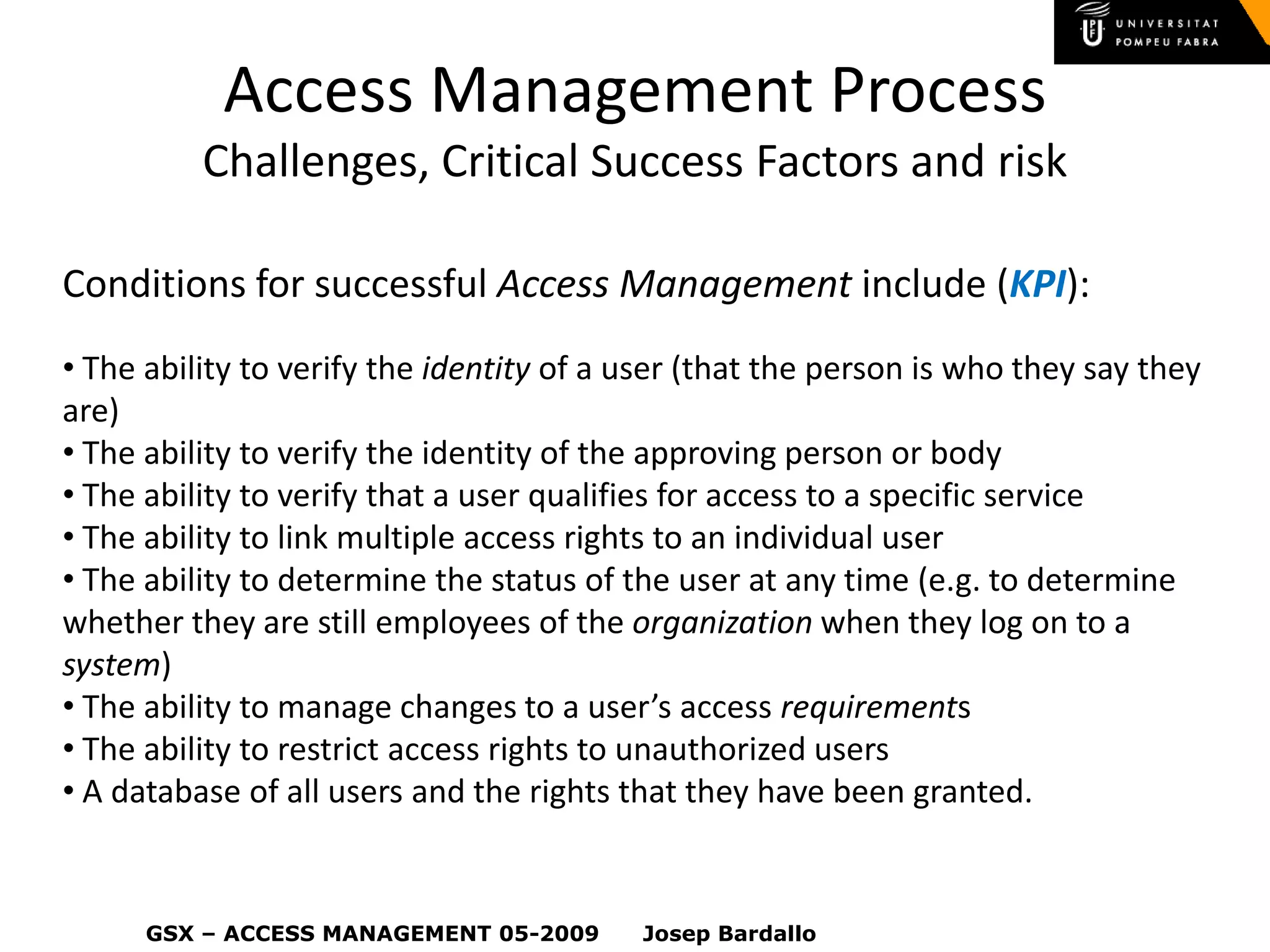 ITIL - IAM (Access Management)