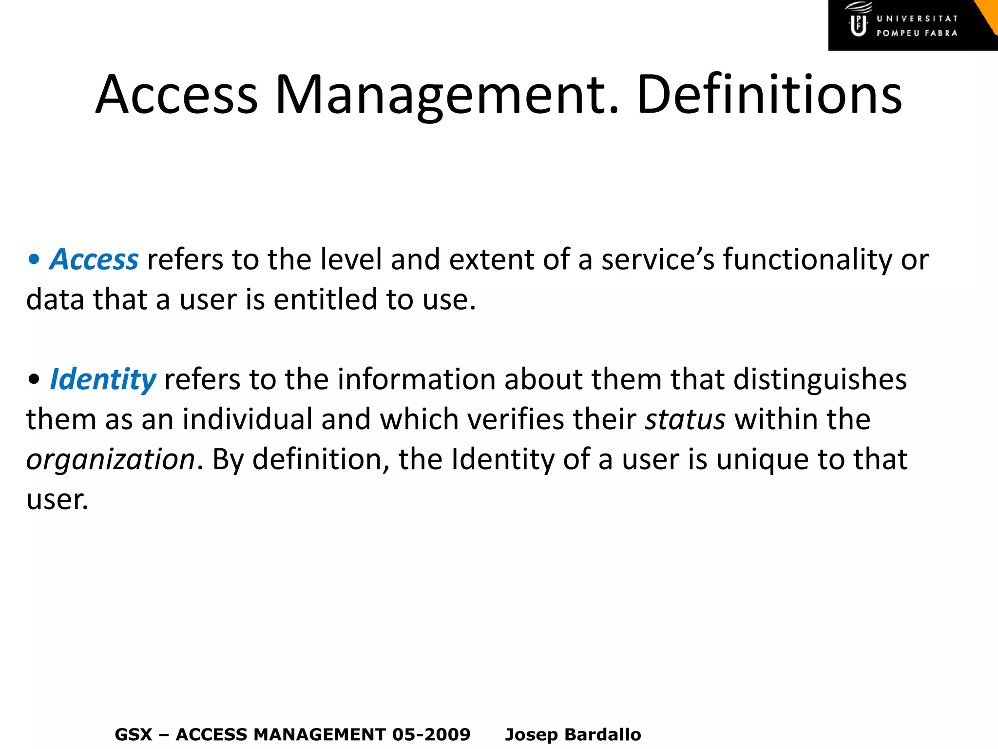 ITIL - IAM (Access Management)