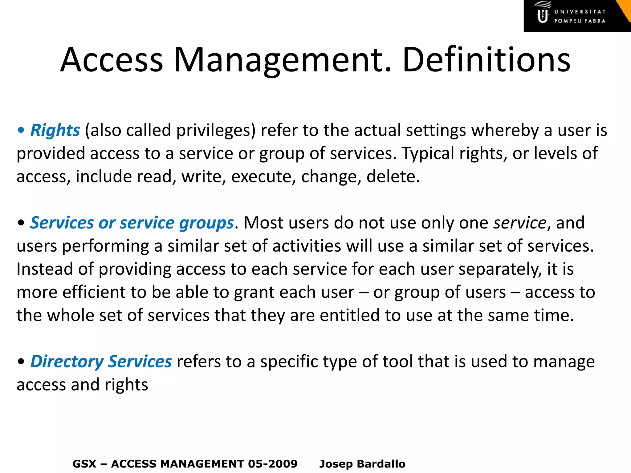 ITIL - IAM (Access Management)