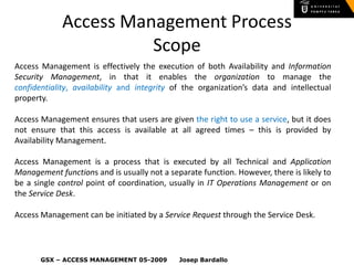 ITIL - IAM (Access Management)