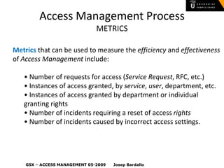ITIL - IAM (Access Management)