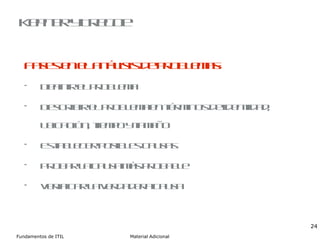 Kepner y Tregoe Fases en el análisis de problemas:  Definir el problema Describir el problema en términos de identidad, ubicación, tiempo y tamaño Establecer posibles causas Probar la causa más probable Verificar la verdadera causa 