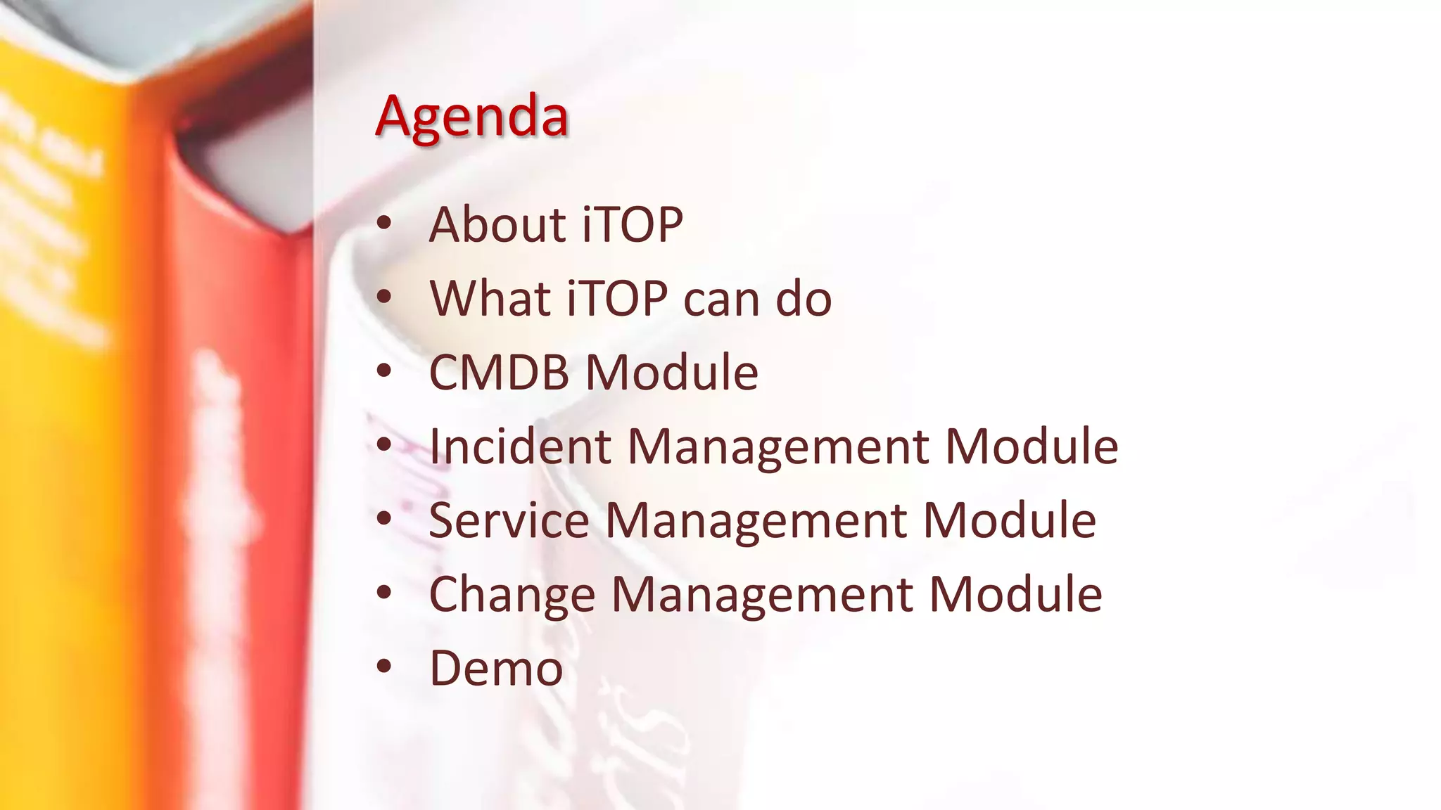 ITIL - iTop combodo tool | PPTX