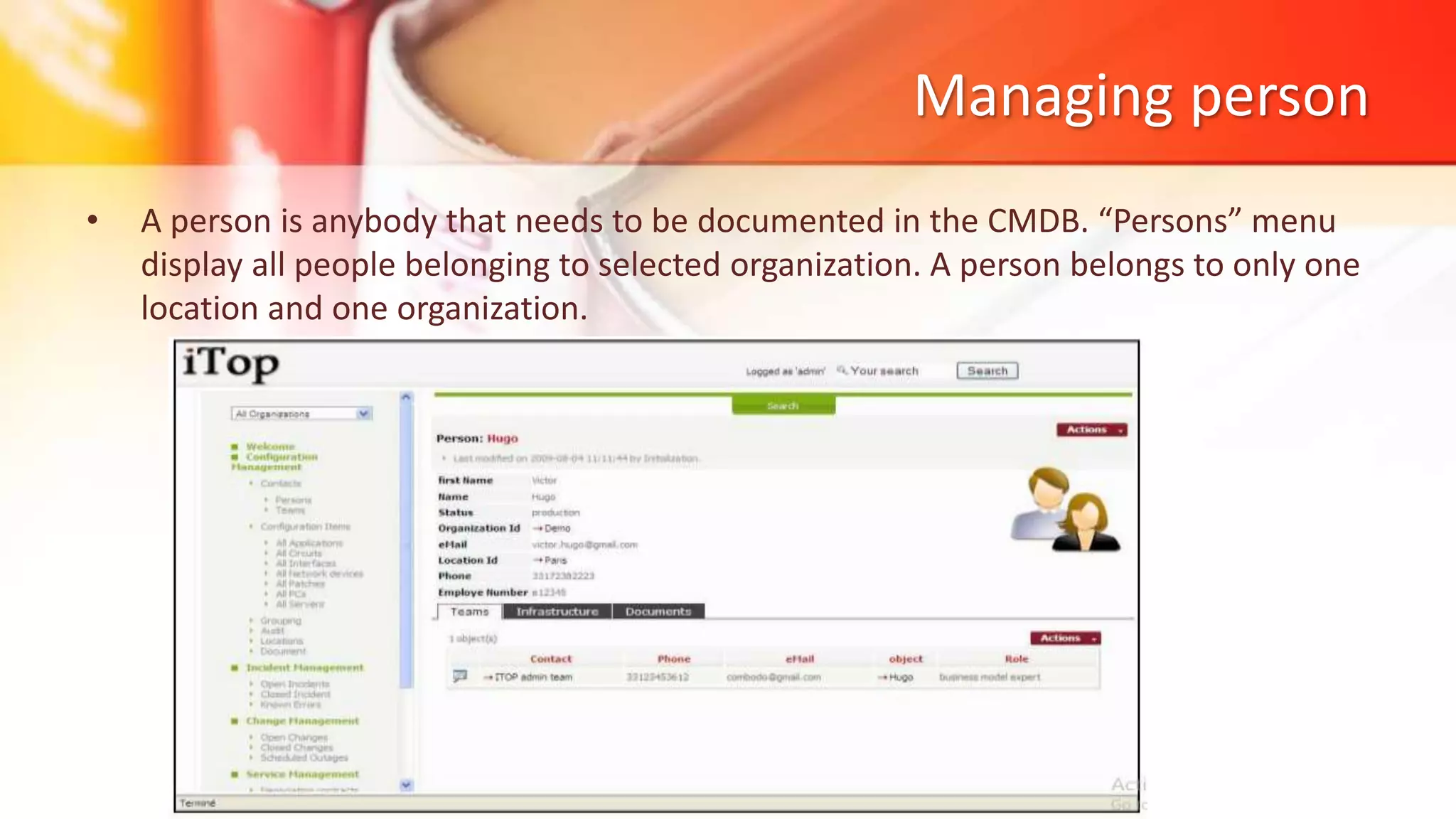 ITIL - iTop combodo tool | PPTX