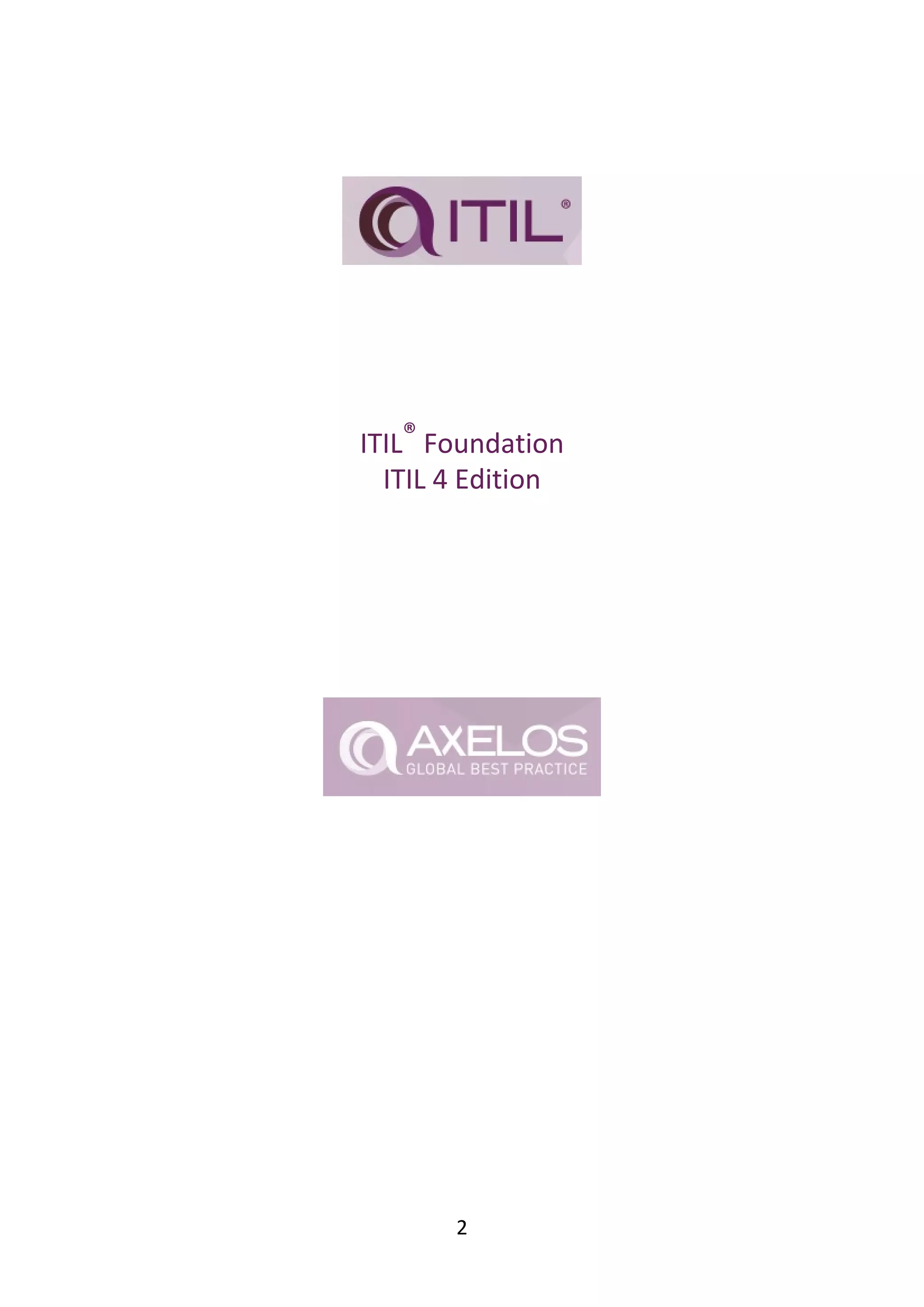Itil foundation 4 edition | PDF