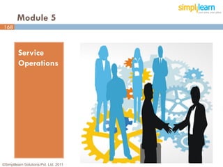 Module 5
168



         Service
         Operations




©Simplilearn Solutions Pvt. Ltd. 2011   168
 