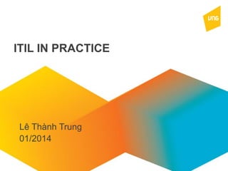 ITIL IN PRACTICE

Lê Thành Trung
01/2014

 