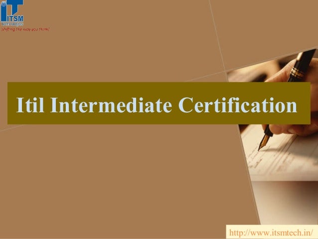 Itil intermediate certification