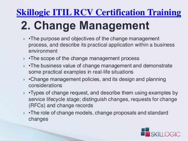 itil rcv certification training syllabus course planning and syllabus design