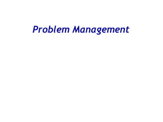 Problem Management
 
