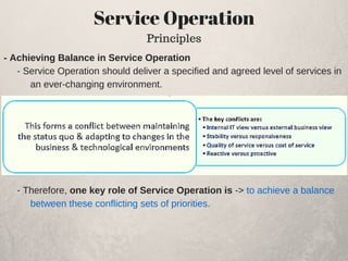 ITIL Service Operation Principles | PDF