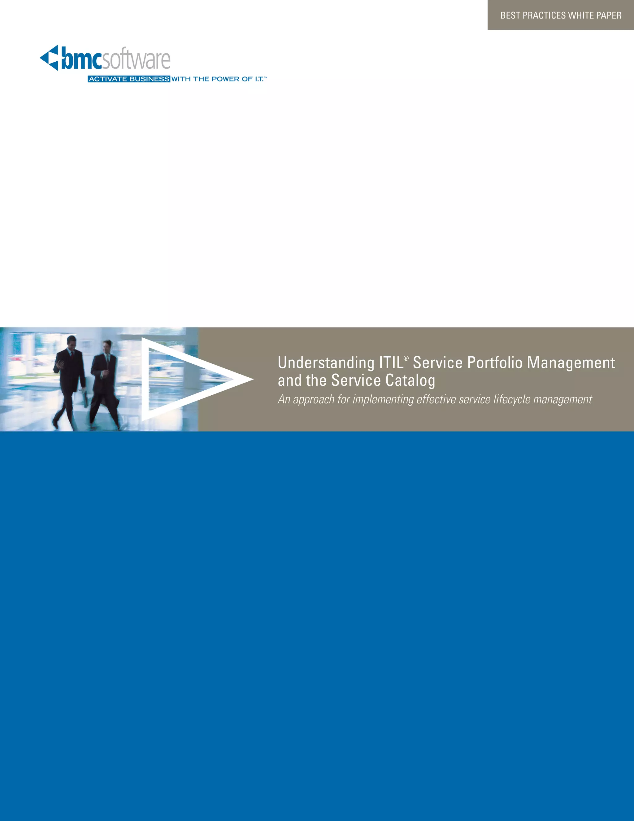 Itil Service Portfolio Management, The Service Catalog, And You PDF