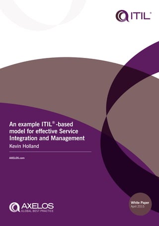 ITIL SIAM - Service Integration and Management Model | PDF | Computer ...