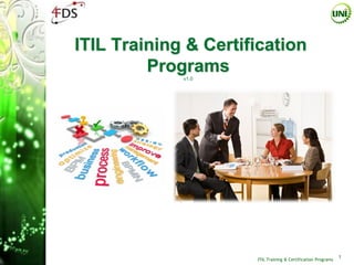 ITIL Training & Certification
         Programs
             v1.0




                      ITIL Training & Certification Programs
                                                               1
 