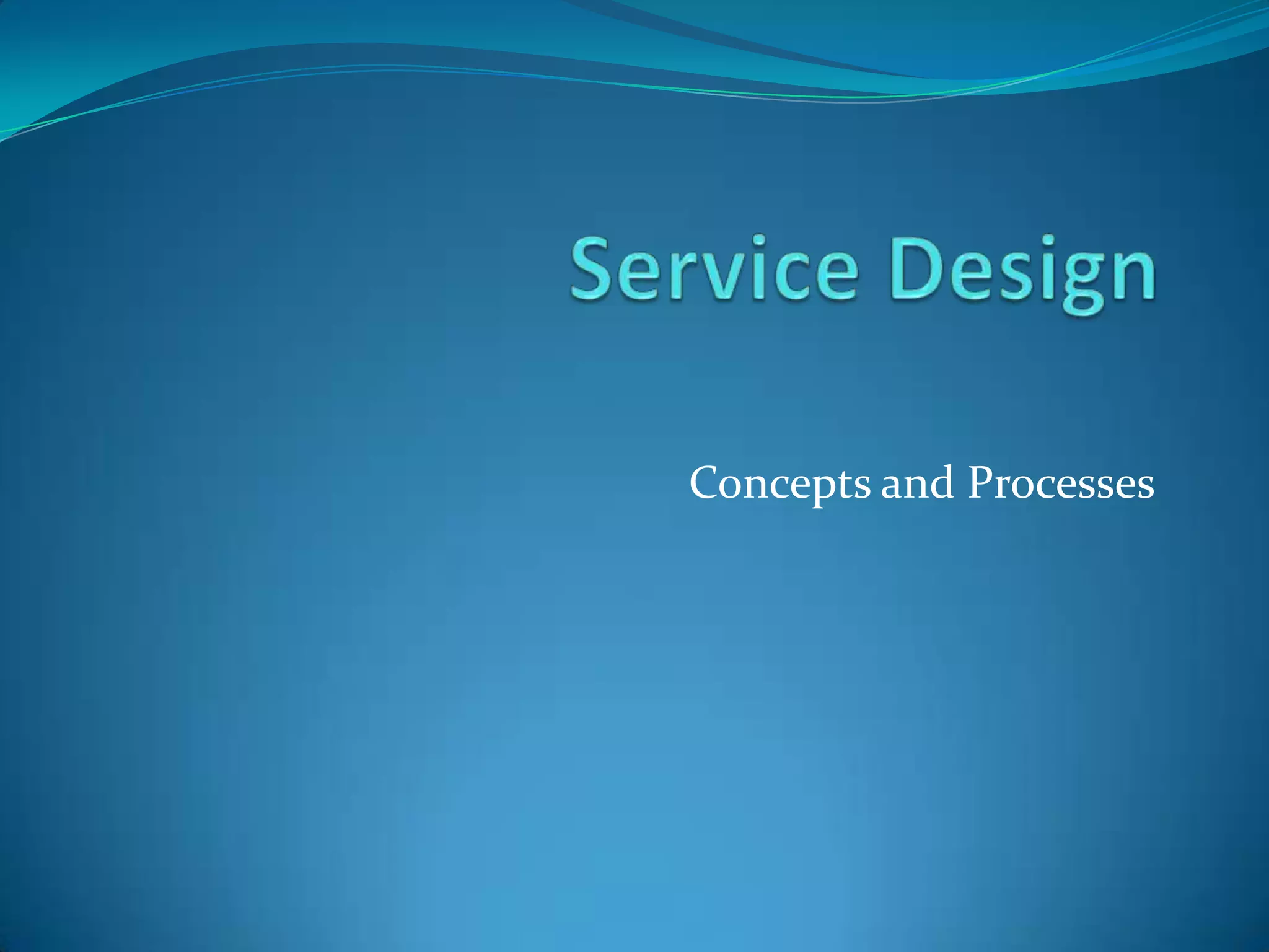 Concepts and Processes

 
