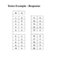 Testes Exemplo - Respostas
 