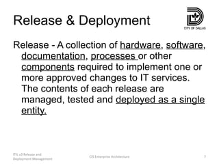 Itil v3 release and deployment management | PPT