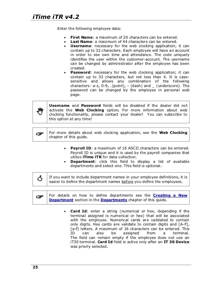 iTime Time and Attendance Manual