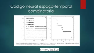 Código neural espaço-temporal
combinatorial
 