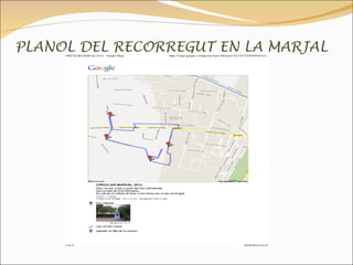 PLANOL DEL RECORREGUT EN LA MARJAL
 