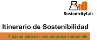 Itinerario de Sostenibilidad
4 pasos para ser una empresa sostenible
 