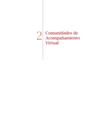 155
AmbienteVirtualdeAcompañamiento
Anexo
1
Todas las Unidades están divididas en 4 momentos de formación,
los cuales son:
1.	Afianzamos nuestros referentes educativos en TIC.
2.	Avanzamos en el desarrollo de nuestro Plan de Gestión para el
Uso Educativo de las TIC.
3.	Trabajamos con nuestro Equipo de Gestión en TIC.
4.	Evaluamos y autorregulamos nuestros aprendizajes
Los dos primeros momentos de formación son para realizar en las
jornadas presenciales con la orientación del Líder Formador del
programa TemáTICas, mientras que las dos últimas son para realizar
con el Equipo de Gestión en TIC de la Institución Educativa, con la
orientación del Directivo Docente.
Los momentos de formación se concretan en actividades de
aprendizaje específicas para cada Unidad. El espacio virtual contiene
recursos claves para el desarrollo de estas actividades de acuerdo con
las orientaciones dadas en la Cartilla del Itinerario de TemáTICas.
Para el caso de la Unidad 1 las actividades de aprendizaje, de estos
momentos de formación, son:
1.	 Apropio las Competencias TIC para Directivos Docentes.
2.	 Reconocemos los procesos de la Gestión Escolar.
3.	 Conformamos el Equipo de Gestión en TIC en mi Institución
Educativa
4.	 Reconocemos el Itinerario de Formación
Algunos de los recursos que se destacan en esta unidad de formación
son:
•	 Una valoración de las Competencias TIC, con la cual el
Directivo Docente puede reconocer su nivel, especialmente en lo
relacionado a las Competencias Tecnológica y Comunicativa3
.
Al finalizar la valoración, el Directivo Docente conocerá la
calificación y podrá acceder nuevamente al cuestionario para
conocer los aciertos y desaciertos, permitiéndole identificar las
áreas y temas que requieren refuerzo.
3
	 De acuerdo con las Competencias TIC para el Desarrollo Profesional Docente del Ministerio de
Educación Nacional publicadas en 2013.
 