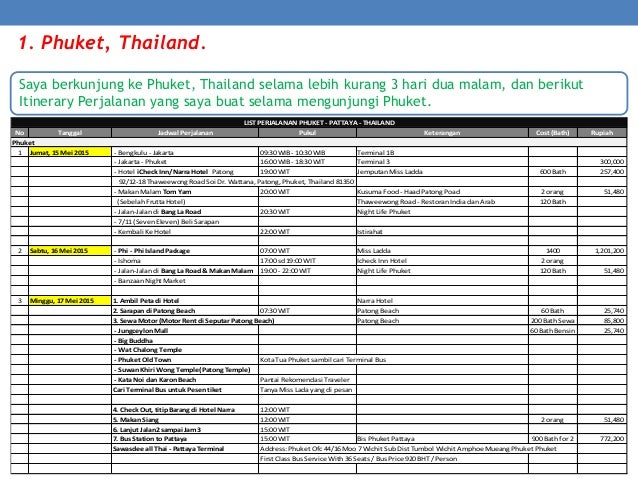 Itinerary Vacation In Thailand Phuket Pattaya Bangkok Itinerary Vacation In Thailand Phuket Pattaya Bangkok