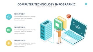 15
COMPUTER TECHNOLOGY INFOGRAPHIC
WRITE YOUR SUBTITLE HERE
YOUR TITLE 03
Green marketing is a practice whereby
companies seek to go above and
beyond traditional.
YOUR TITLE 01
Green marketing is a practice whereby
companies seek to go above and
beyond traditional.
YOUR TITLE 02
Green marketing is a practice whereby
companies seek to go above and
beyond traditional.
 
