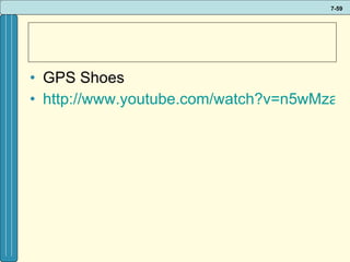 GPS Shoes http://www.youtube.com/watch?v=n5wMza29JwI   