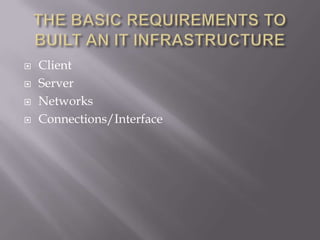 Knowledge on IT Infrastructure | PPTX