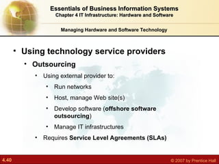 It infrastructure hardware and software