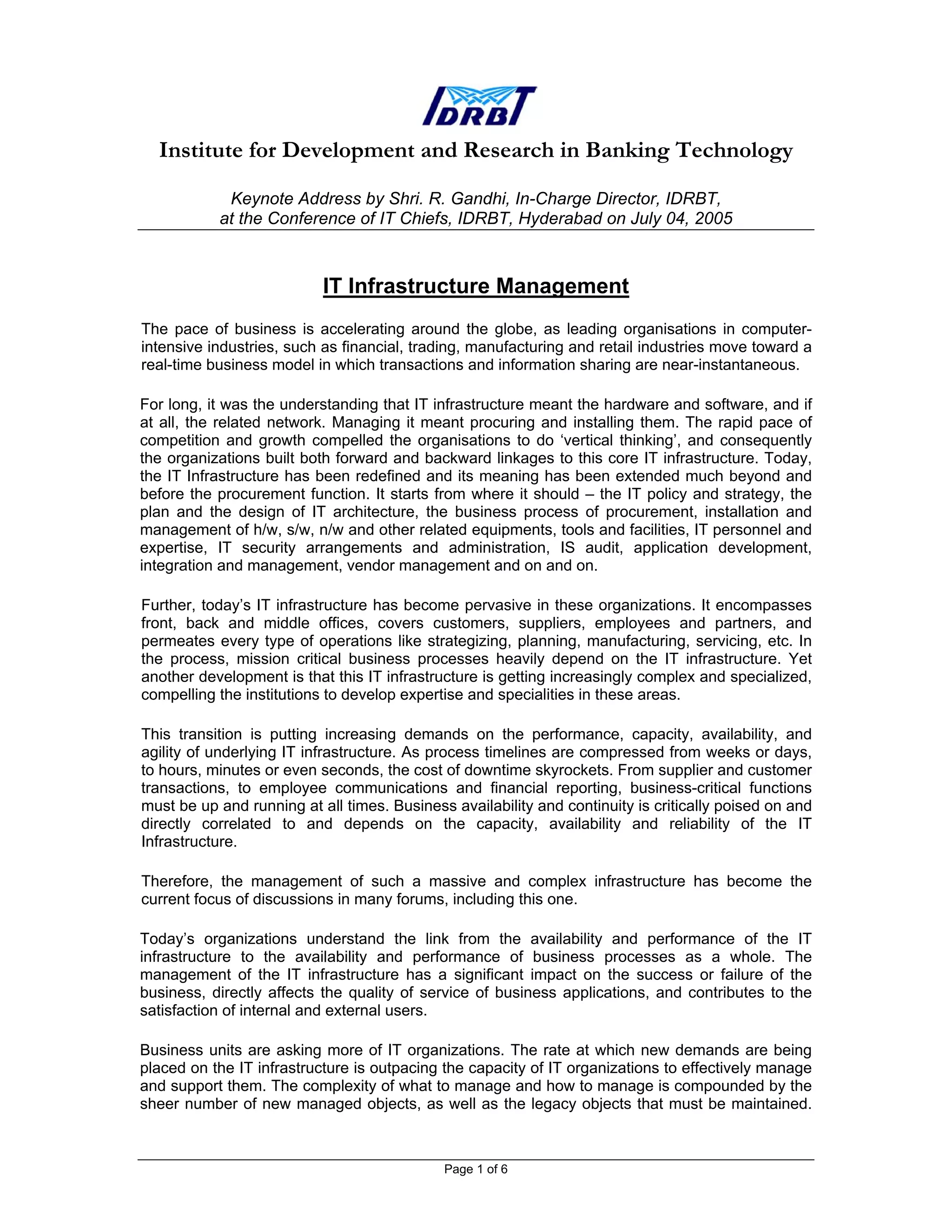 It infrastructure management | PDF