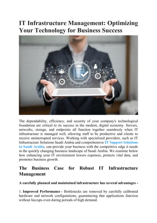 IT Infrastructure Management: Optimizing Your Technology for Business ...