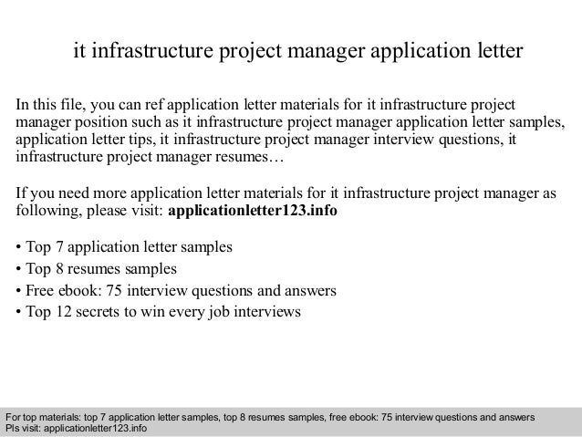 infrastructure project manager job description