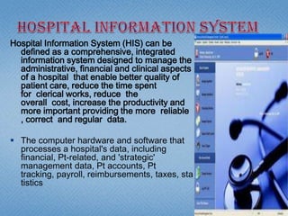 His Modules It in hospitals & HIS | PPTX