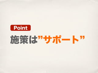 Point

施策は サポート
 