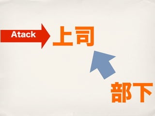 Atack
        上司

             部下
 