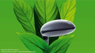 Koubachi WiFi Plant Sensor
”Give your Plant a voice” - http://www.koubachi.com/

 