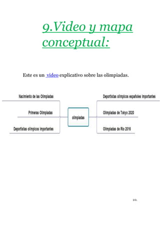 9.Video y mapa
conceptual:
Este es un video explicativo sobre las olimpiadas.
10.
 