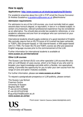 LLM Masters in Information Technology and Intellectual Property Law ...