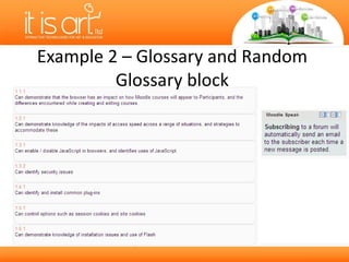 Example 2 – Glossary and Random Glossary block 