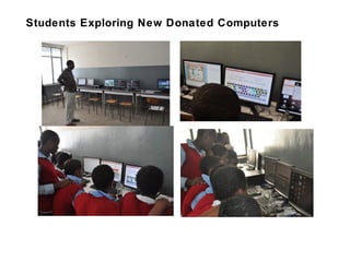 Students Exploring New Donated Computers
 